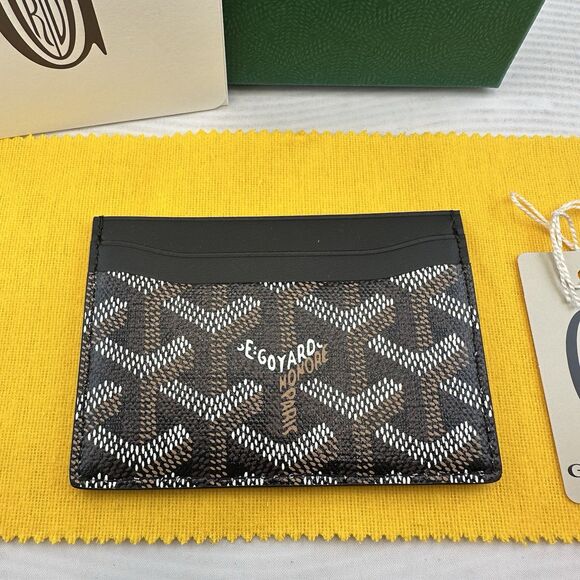 Goyard Saint-Sulpice Card Holder, Black & Brown Authentic Paris July 2025 - Picture 6 of 11